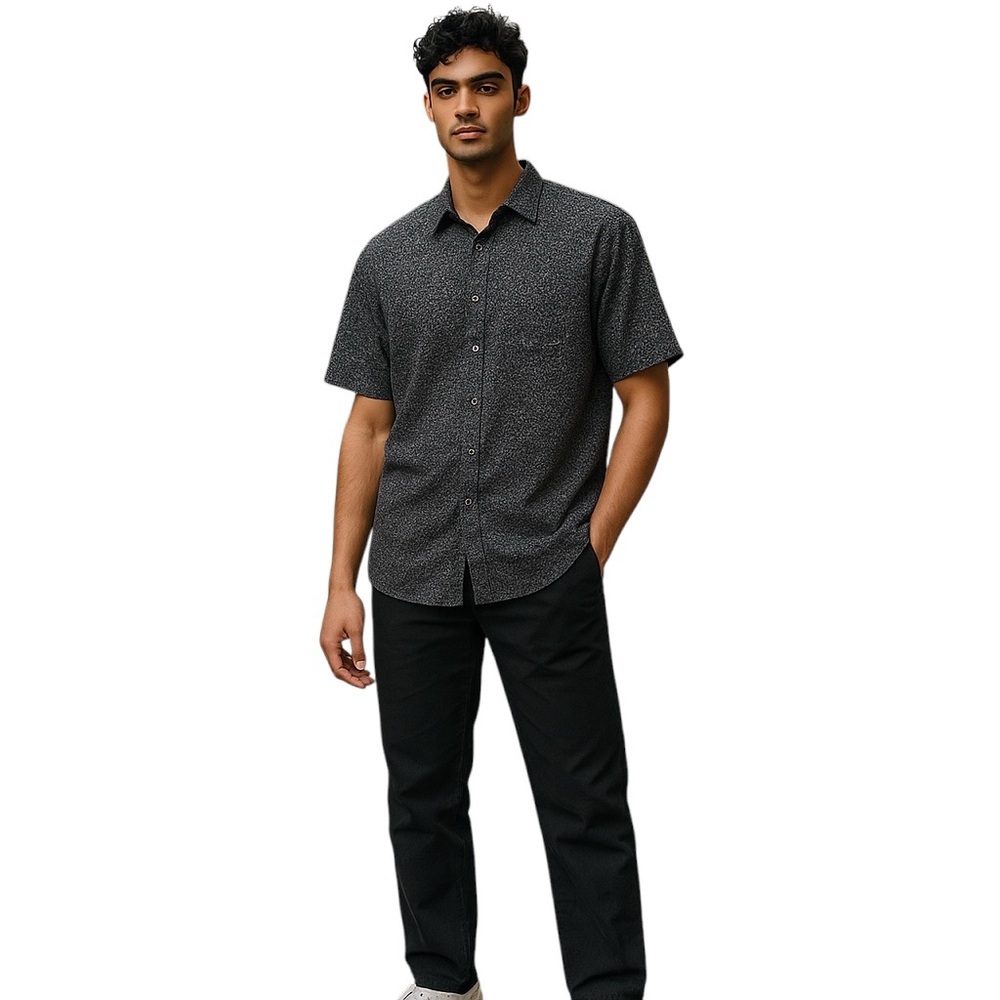Calvin Klein Gray Patterned Button Down Shirt